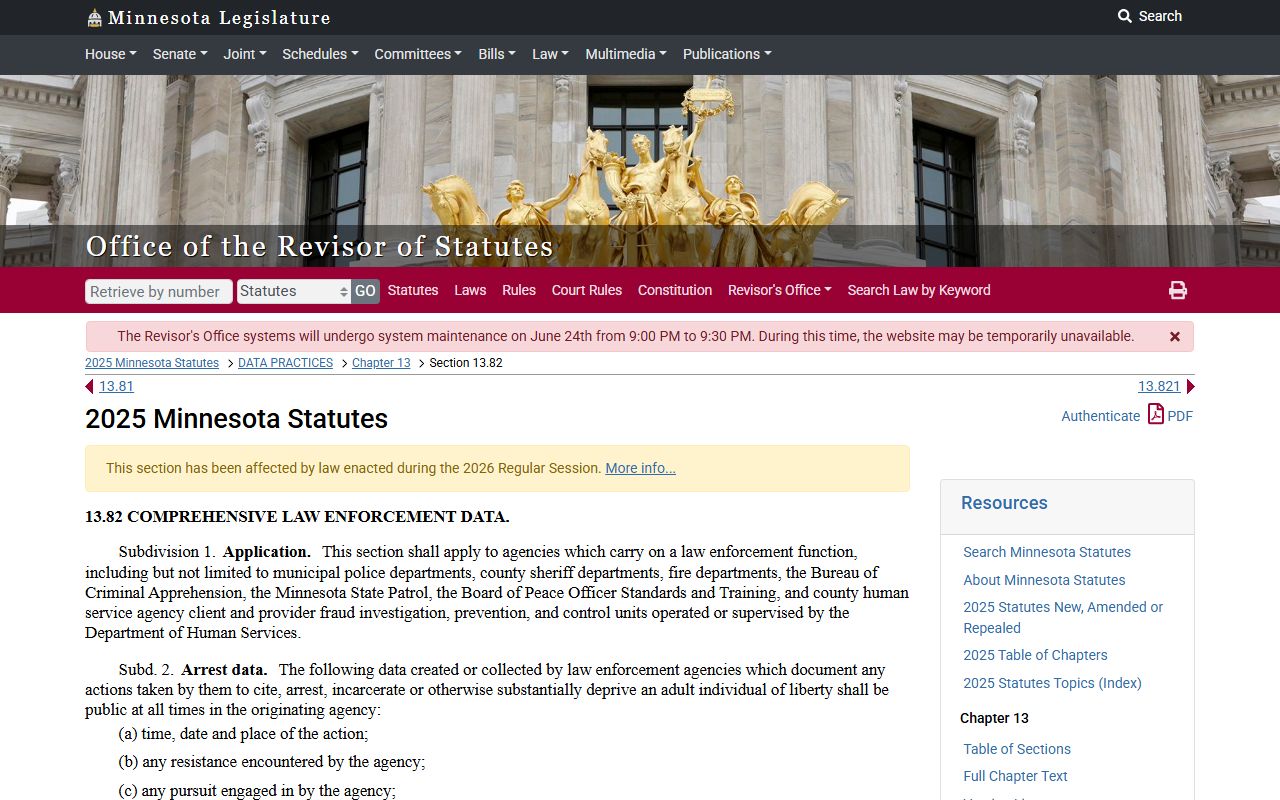 Mahnomen County criminal court records law enforcement data statute source