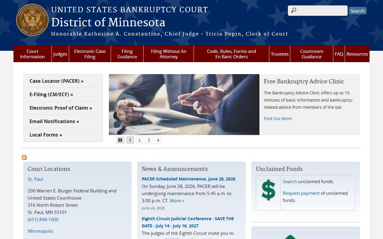 Mahnomen County District Court bankruptcy court records