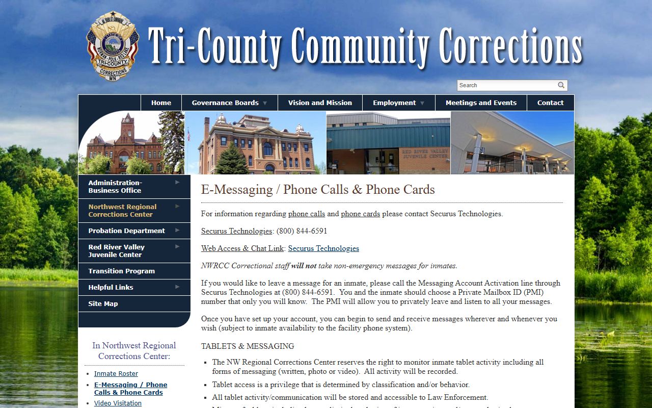 Mahnomen County inmate records phone and messaging rules