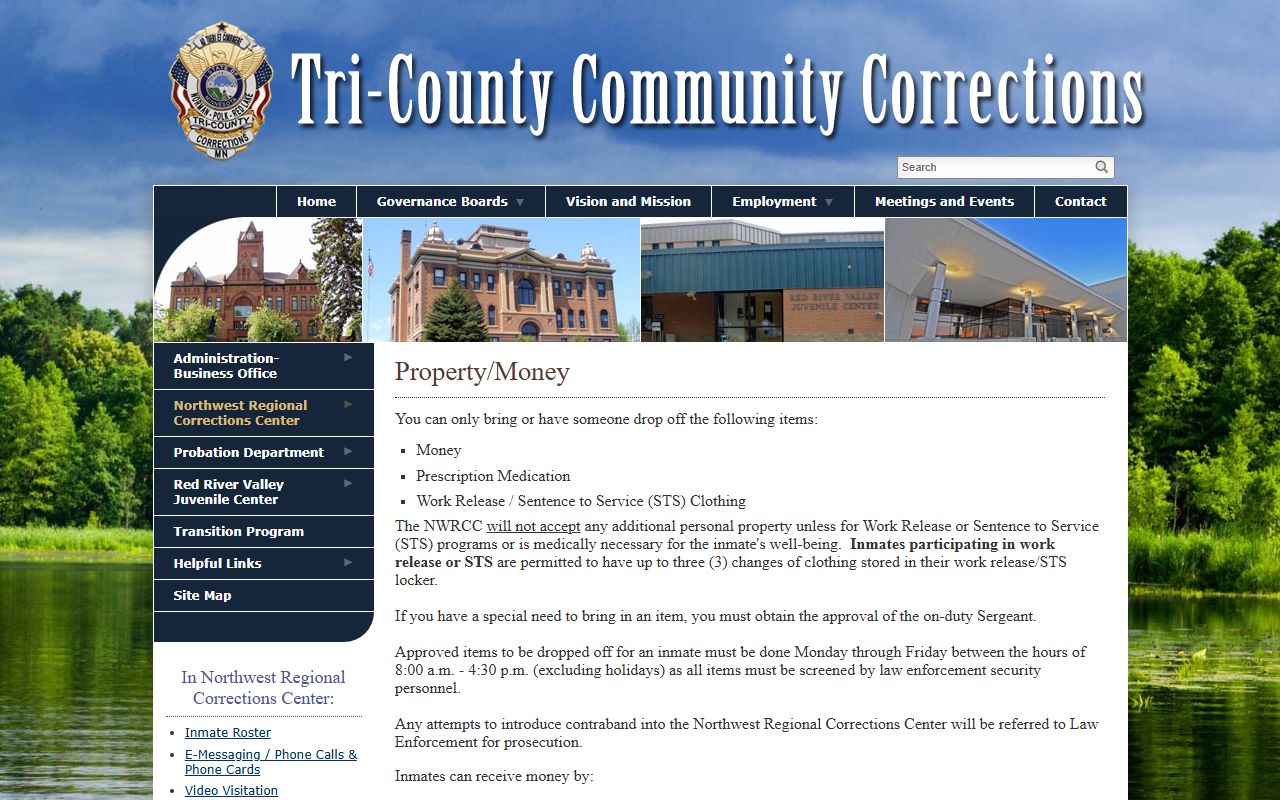 Mahnomen County inmate records money and property information