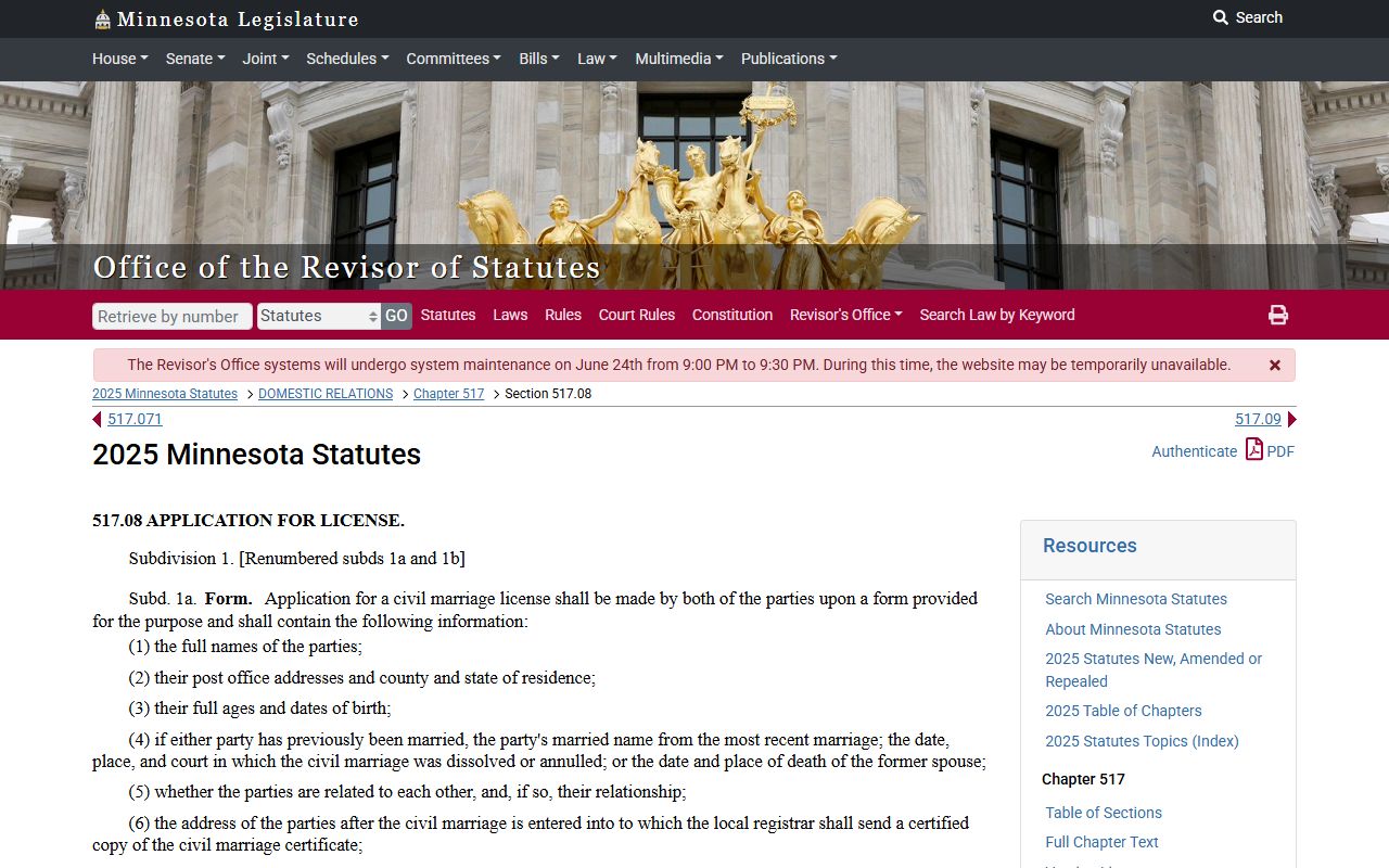 Mahnomen County marriage records Minnesota marriage license statute