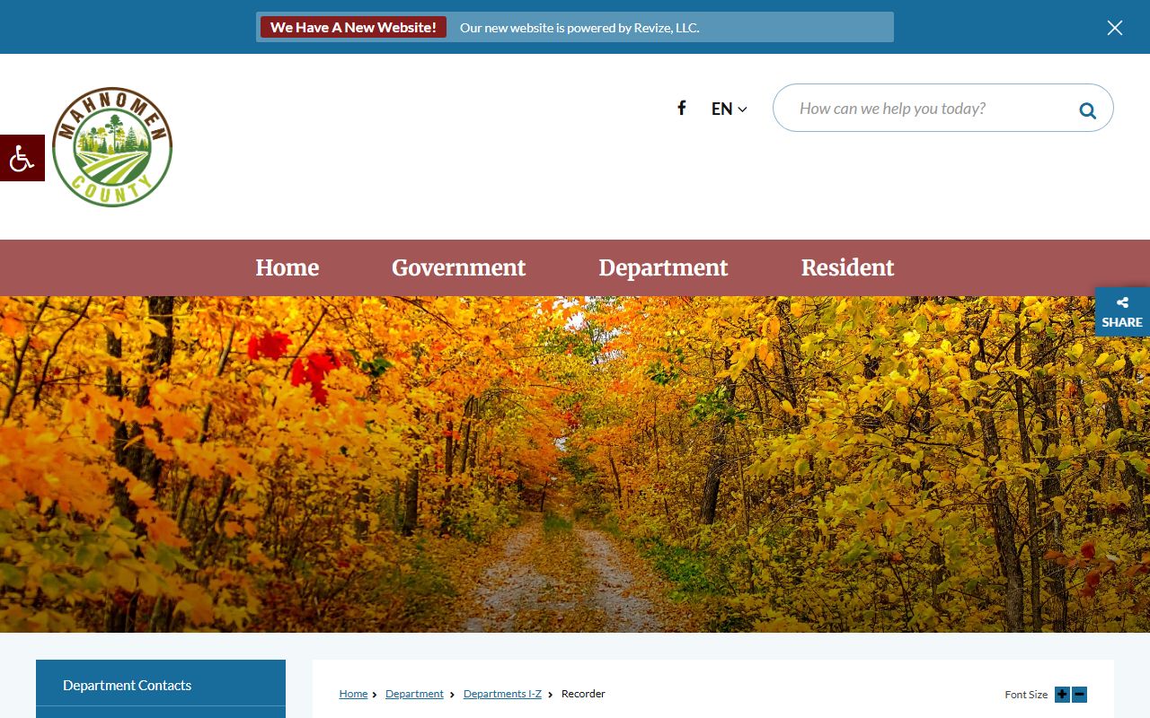 Mahnomen County marriage and divorce records recorder page